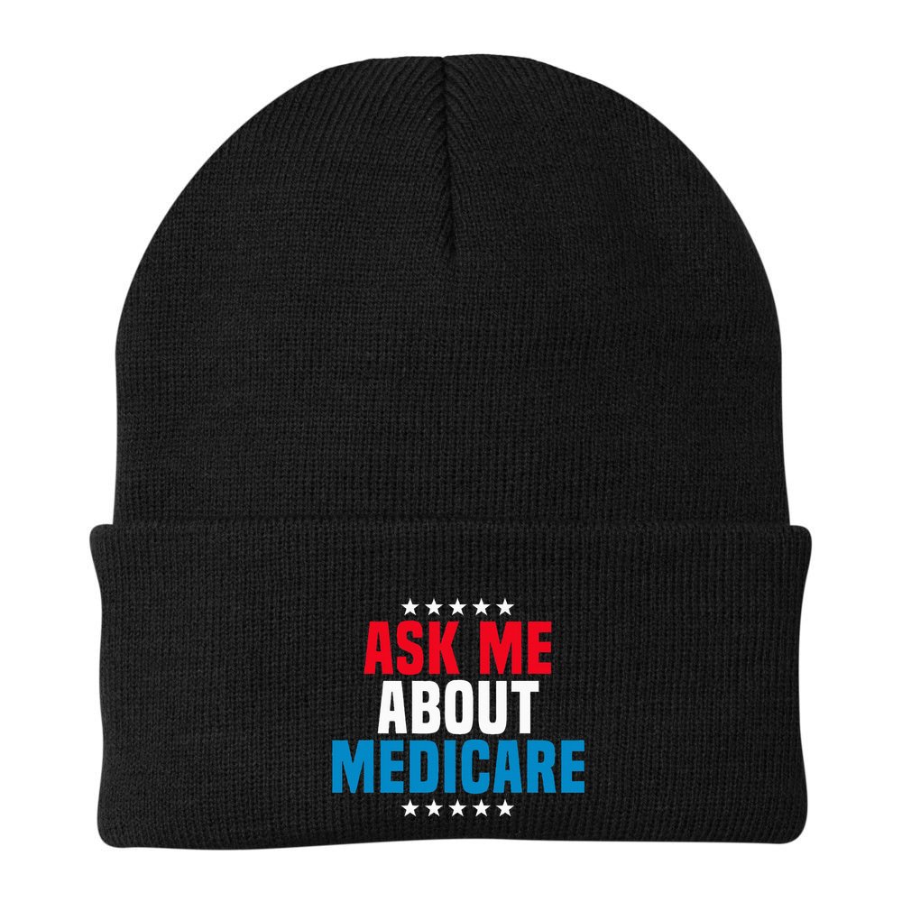 Ask Me About Medicare Health Insurance Consultant Beanie