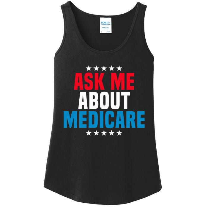 Ask Me About Medicare Health Insurance Consultant Ladies Essential Tank