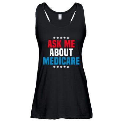 Ask Me About Medicare Health Insurance Consultant Ladies Essential Flowy Tank