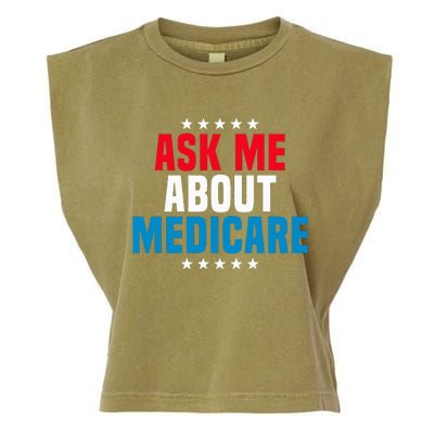 Ask Me About Medicare Health Insurance Consultant Garment-Dyed Women's Muscle Tee