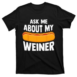 Ask Me About My Weiner Dog Hotdog Sandwich Dachshund Lover T-Shirt