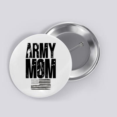 Army Mom American Flag Gift For Mother's Day Button