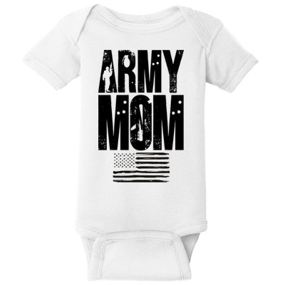 Army Mom American Flag Gift For Mother's Day Baby Bodysuit