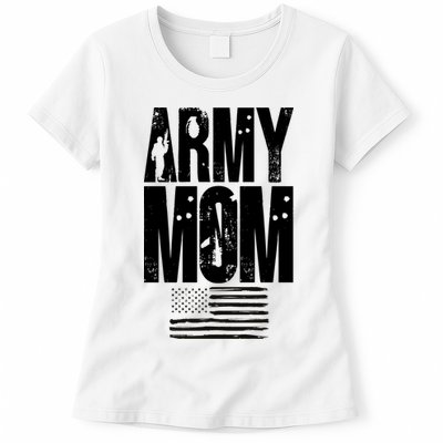 Army Mom American Flag Gift For Mother's Day Womens T-Shirt