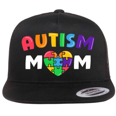 Autism Mom Autism Awareness Gift Flat Bill Trucker Hat