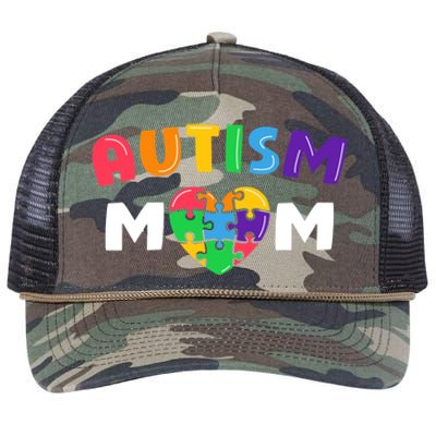 Autism Mom Autism Awareness Gift Retro Rope Trucker Hat Cap