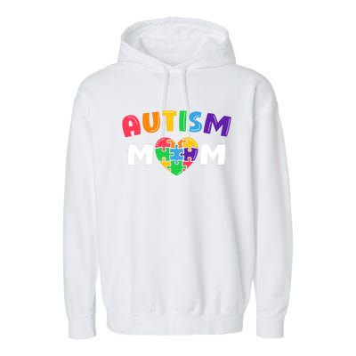 Autism Mom Autism Awareness Gift Garment-Dyed Fleece Hoodie