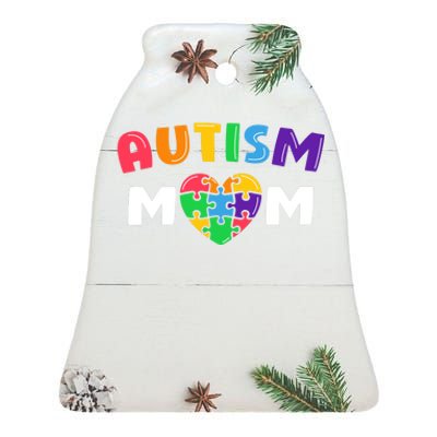 Autism Mom Autism Awareness Gift Ceramic Bell Ornament