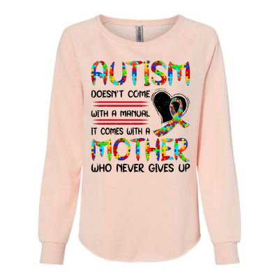 Autism Mom American Flag Womens California Wash Sweatshirt