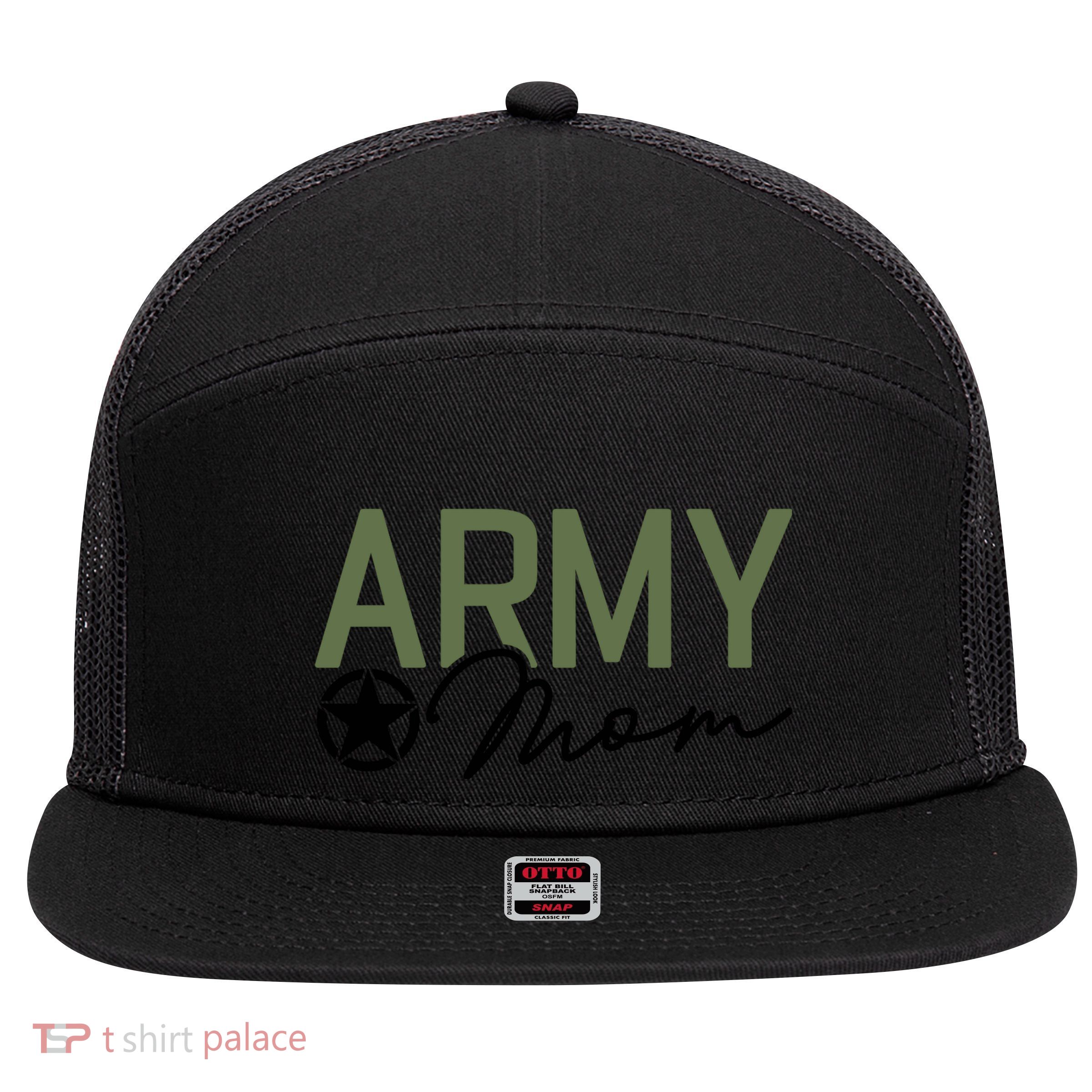 Army Mo 7 Panel Mesh Trucker Snapback Hat