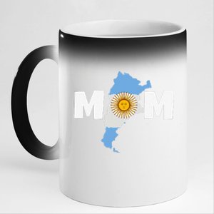 Argentinian Mom Argentina Mommy Funny Argentine Flag 11oz Black Color Changing Mug