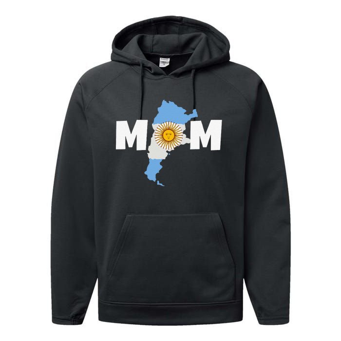 Argentinian Mom Argentina Mommy Funny Argentine Flag Performance Fleece Hoodie