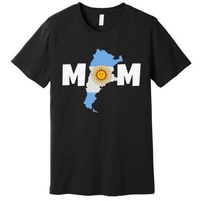 Argentinian Mom Argentina Mommy Funny Argentine Flag Premium T-Shirt