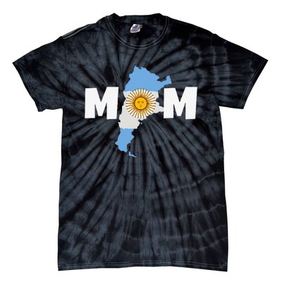 Argentinian Mom Argentina Mommy Funny Argentine Flag Tie-Dye T-Shirt