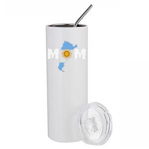 Argentinian Mom Argentina Mommy Funny Argentine Flag Stainless Steel Tumbler