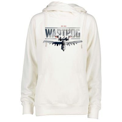 American Military Airplane Warthog Pilot Womens Funnel Neck Pullover Hood