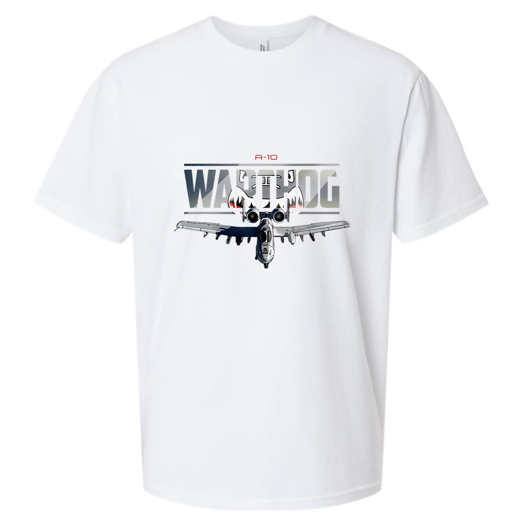 American Military Airplane Warthog Pilot Sueded Cloud Jersey T-Shirt