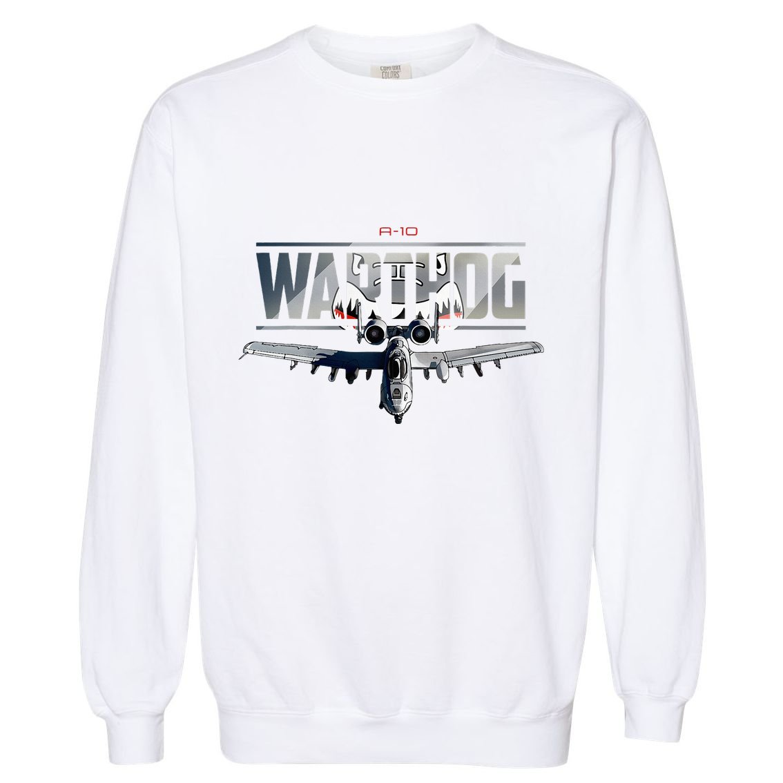 American Military Airplane Warthog Pilot Garment-Dyed Sweatshirt