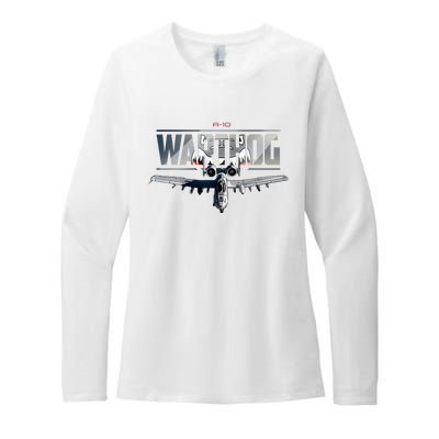 American Military Airplane Warthog Pilot Womens CVC Long Sleeve Shirt