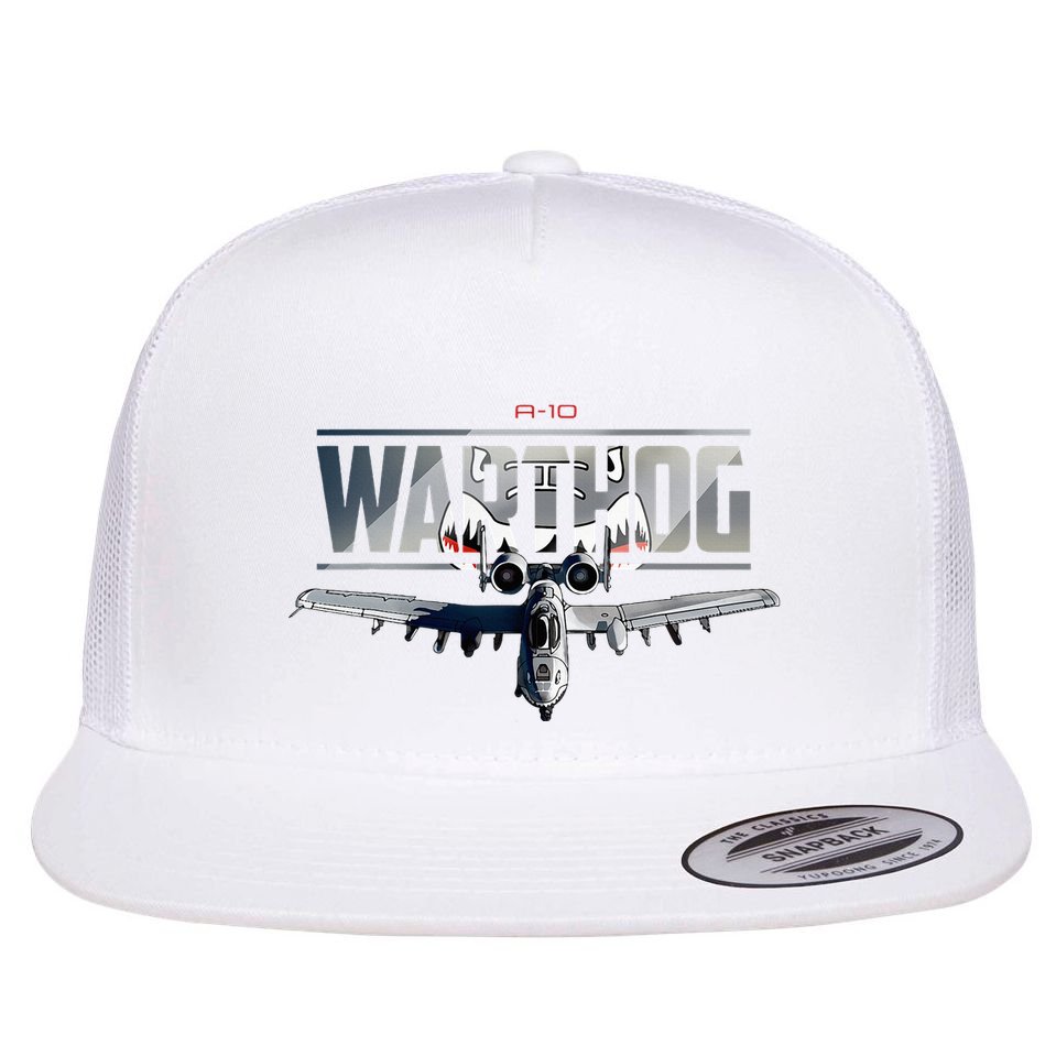 American Military Airplane Warthog Pilot Flat Bill Trucker Hat