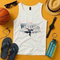 American Military Airplane Warthog Pilot Tank Top