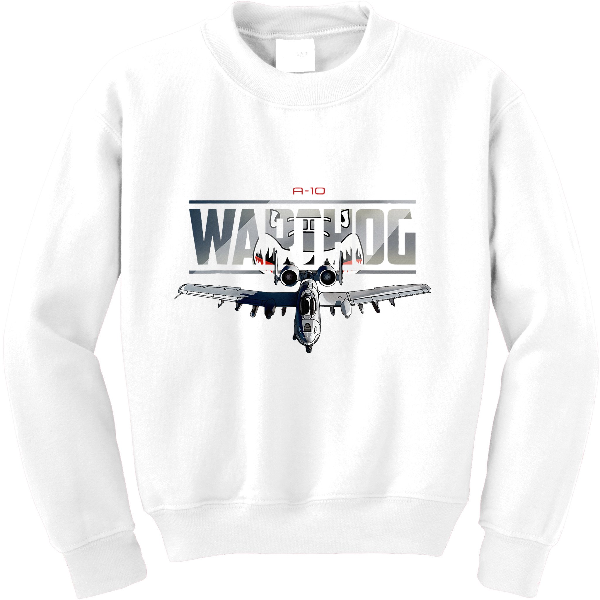 American Military Airplane Warthog Pilot Kids Sweatshirt