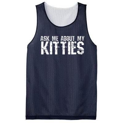 Ask Me About My Kitties Mesh Reversible Basketball Jersey Tank