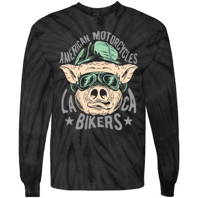 American Motorcycle Tie-Dye Long Sleeve Shirt