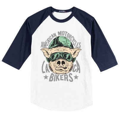 American Motorcycle Baseball Sleeve Shirt