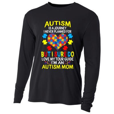 Autism Mom Autism Is A Journey I Never Planned Wareness Gift Cooling Performance Long Sleeve Crew