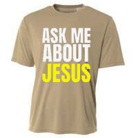 Ask Me About JESUS Christian Evangelism Christ N Grind Cooling Performance Crew T-Shirt