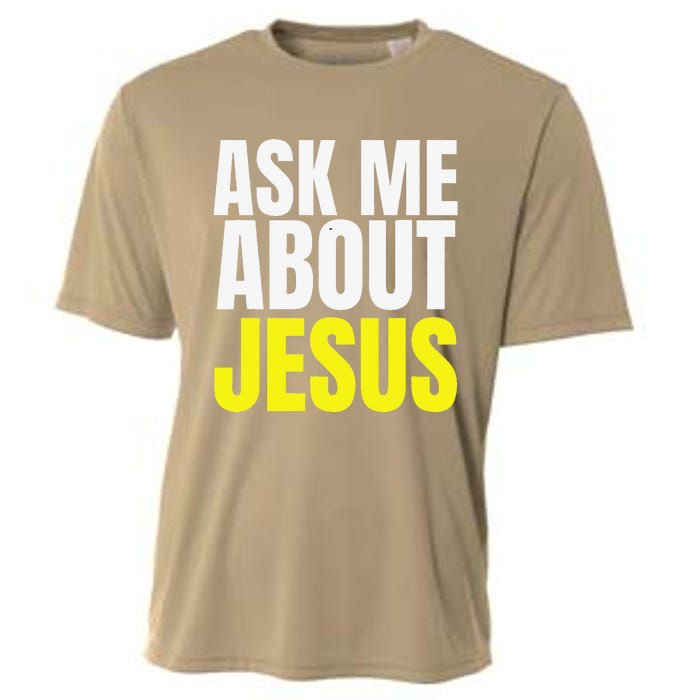 Ask Me About JESUS Christian Evangelism Christ N Grind Cooling Performance Crew T-Shirt