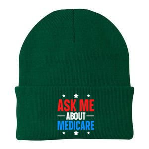 Ask Me About Medicare Knit Cap Winter Beanie