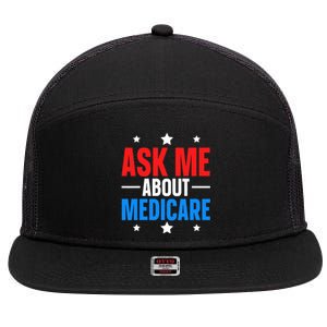 Ask Me About Medicare 7 Panel Mesh Trucker Snapback Hat