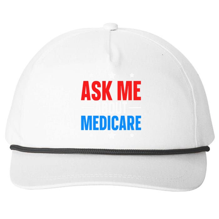 Ask Me About Medicare Snapback Five-Panel Rope Hat