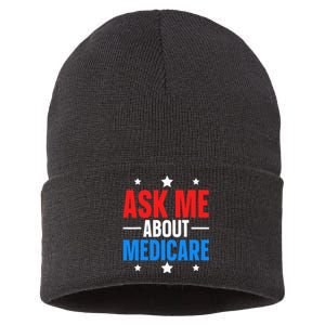 Ask Me About Medicare Sustainable Knit Beanie