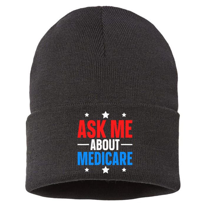 Ask Me About Medicare Sustainable Knit Beanie