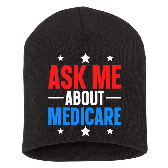 Ask Me About Medicare Short Acrylic Beanie