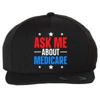 Ask Me About Medicare Wool Snapback Cap