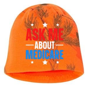 Ask Me About Medicare Kati - Camo Knit Beanie