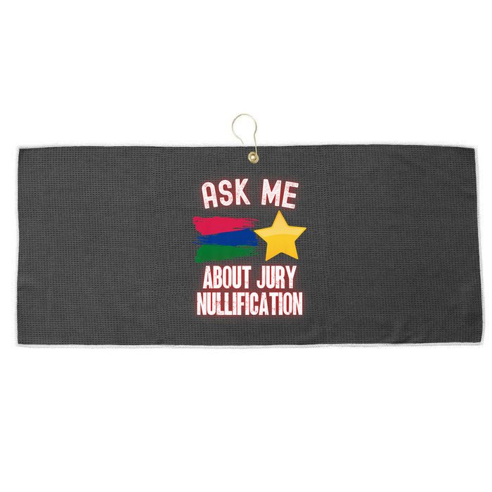 Ask Me About Jury Nullification Not Guilty Trial Juror Right Large Microfiber Waffle Golf Towel