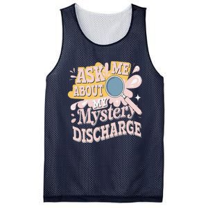 Ask Me About My Mystery Discharge Embarrassing Adult Funny Mesh Reversible Basketball Jersey Tank