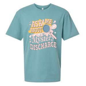 Ask Me About My Mystery Discharge Embarrassing Adult Funny Sueded Cloud Jersey T-Shirt