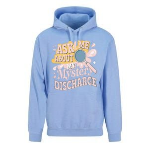 Ask Me About My Mystery Discharge Embarrassing Adult Funny Unisex Surf Hoodie