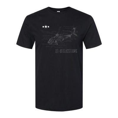 American Military Aircraft UH 60 Black Hawk Helicopter Softstyle CVC T-Shirt