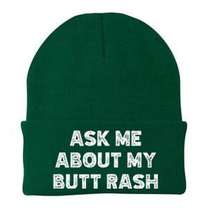 Ask Me About My Butt Rash Embarrassing Bachelor Party Knit Cap Winter Beanie