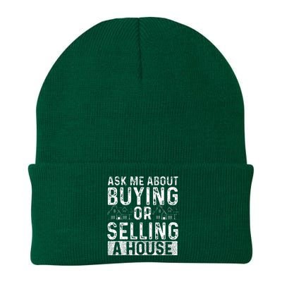 Ask Me About Buying Or Selling A House Real Estate Agent Knit Cap Winter Beanie