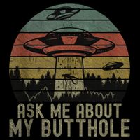 Ask Me About My Butthole Funny Retro Vintage Sunset Backpack