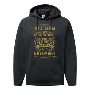 All M.En Are Created Equal But The Best Are Born In November Performance Fleece Hoodie