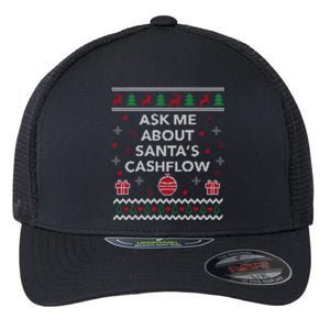 Ask Me About Santas Cash Flow Accountant Ugly Christmas Meaningful Gift Flexfit Unipanel Trucker Cap